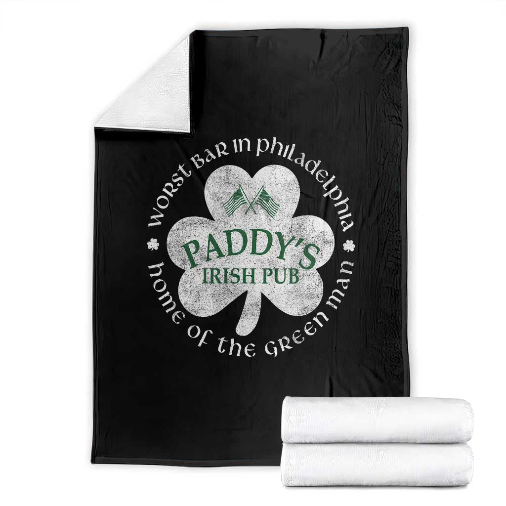 Funny Paddys Irish Pub Throw Blanket Worst Bar In Philadelphia St Patricks Day Beer Drinking