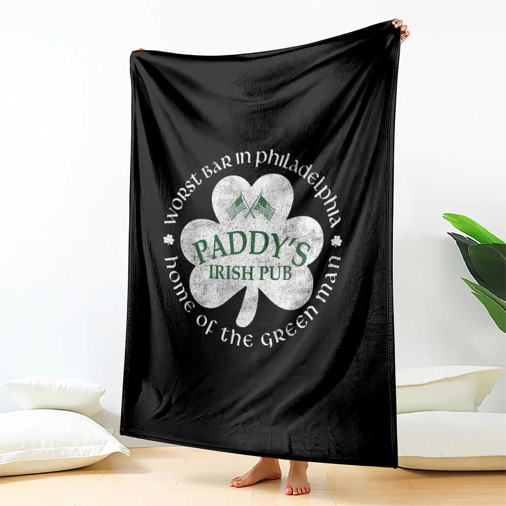 Funny Paddys Irish Pub Throw Blanket Worst Bar In Philadelphia St Patricks Day Beer Drinking