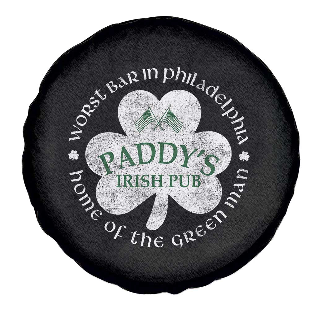 Funny Paddys Irish Pub Spare Tire Cover Worst Bar In Philadelphia St Patricks Day Beer Drinking