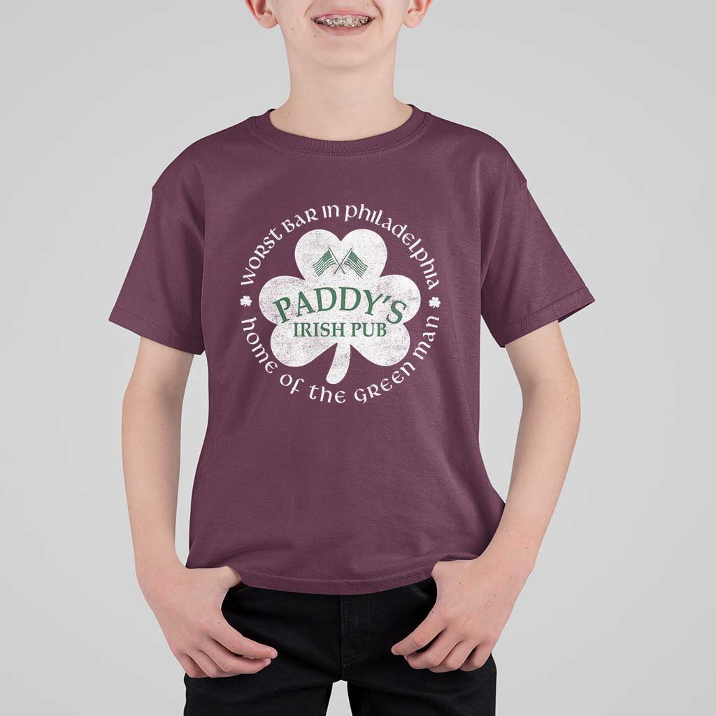 Funny Paddys Irish Pub T Shirt For Kid Worst Bar In Philadelphia St Patricks Day Beer Drinking