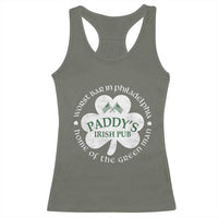 Funny Paddys Irish Pub Racerback Tank Top Worst Bar In Philadelphia St Patricks Day Beer Drinking