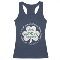 Funny Paddys Irish Pub Racerback Tank Top Worst Bar In Philadelphia St Patricks Day Beer Drinking