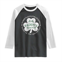 Funny Paddys Irish Pub Raglan Shirt Worst Bar In Philadelphia St Patricks Day Beer Drinking