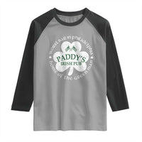 Funny Paddys Irish Pub Raglan Shirt Worst Bar In Philadelphia St Patricks Day Beer Drinking
