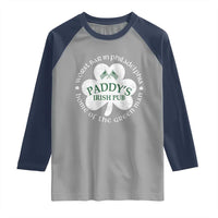 Funny Paddys Irish Pub Raglan Shirt Worst Bar In Philadelphia St Patricks Day Beer Drinking