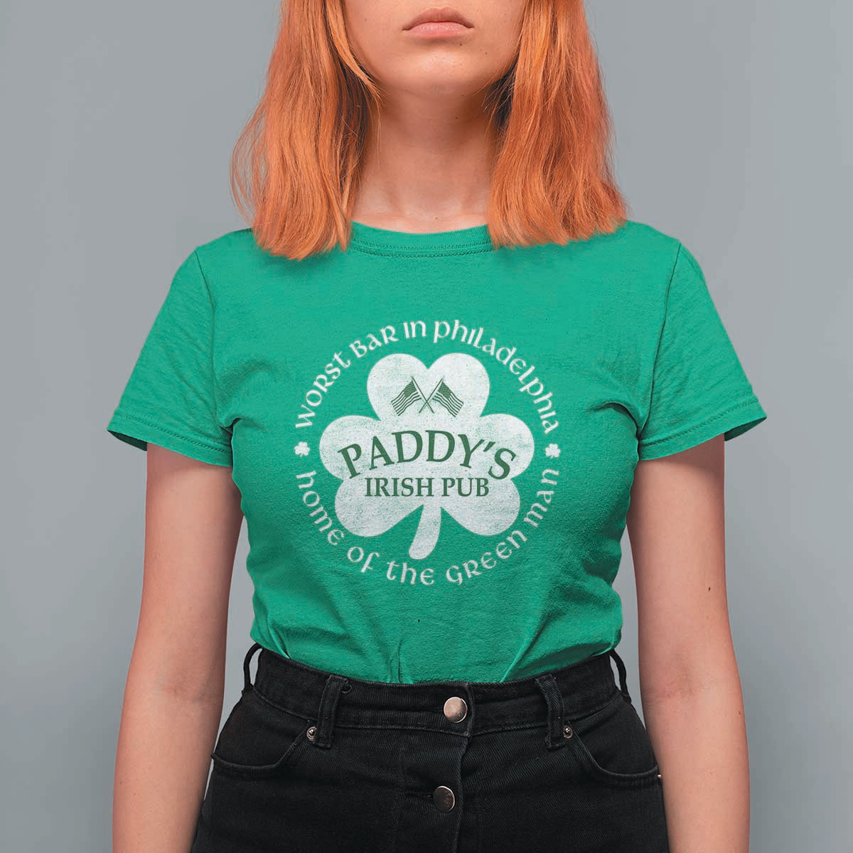 Funny Paddys Irish Pub T Shirt For Women Worst Bar In Philadelphia St Patricks Day Beer Drinking