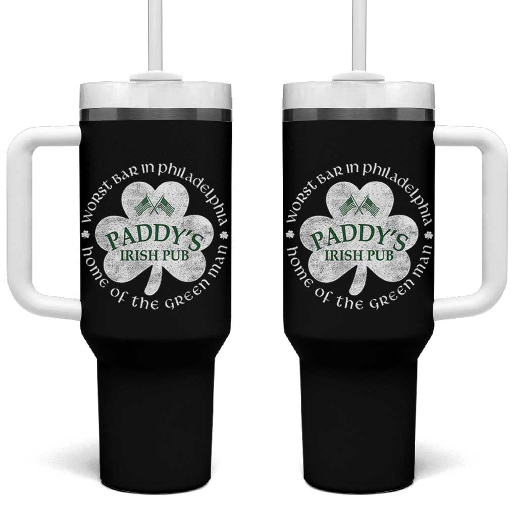 Funny Paddys Irish Pub Tumbler With Handle Worst Bar In Philadelphia St Patricks Day Beer Drinking