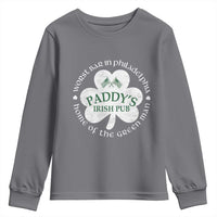 Funny Paddys Irish Pub Youth Sweatshirt Worst Bar In Philadelphia St Patricks Day Beer Drinking