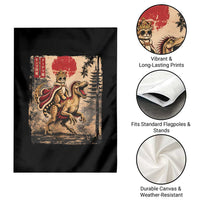 Princess Donut Riding Mongo Garden Flag Japanese Vintage Graphic Ukiyoe Art