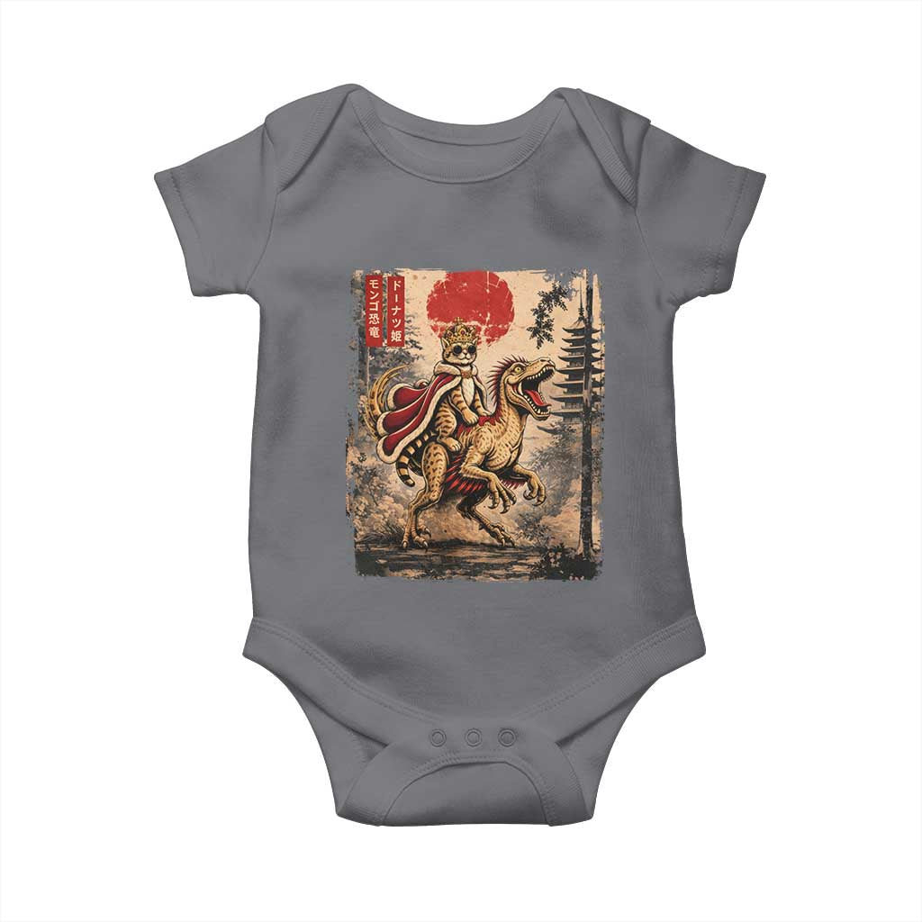 Princess Donut Riding Mongo Baby Onesie Japanese Vintage Graphic Ukiyoe Art