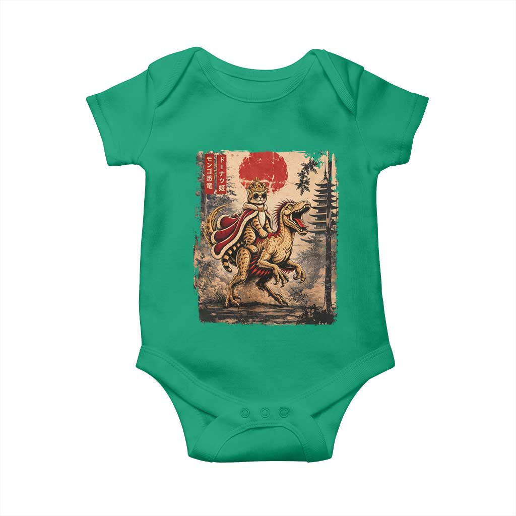 Princess Donut Riding Mongo Baby Onesie Japanese Vintage Graphic Ukiyoe Art