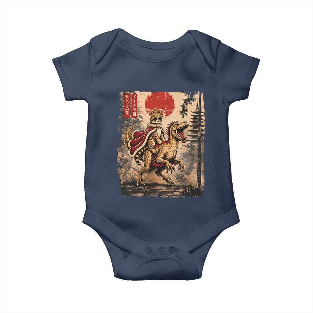 Princess Donut Riding Mongo Baby Onesie Japanese Vintage Graphic Ukiyoe Art