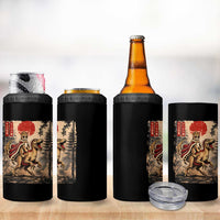 Princess Donut Riding Mongo 4 in 1 Can Cooler Tumbler Japanese Vintage Graphic Ukiyoe Art