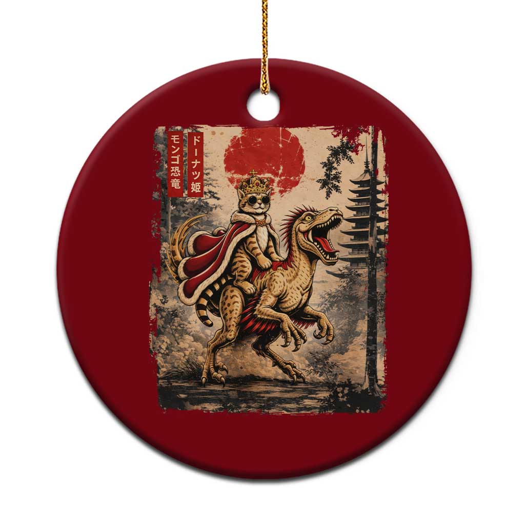 Princess Donut Riding Mongo Ceramic Ornament Japanese Vintage Graphic Ukiyoe Art
