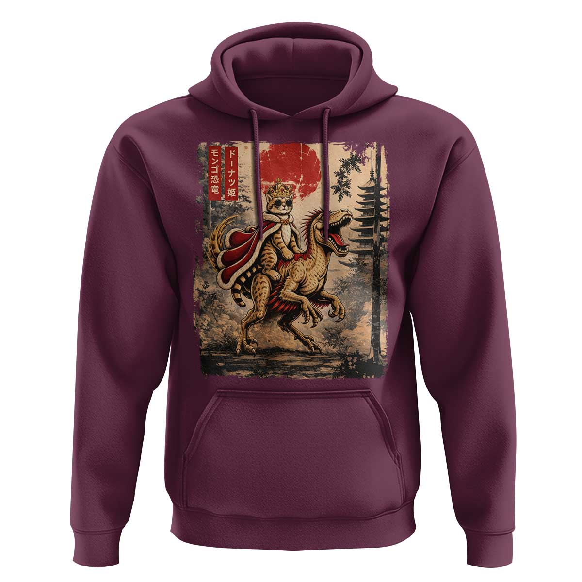 Princess Donut Riding Mongo Hoodie Japanese Vintage Graphic Ukiyoe Art