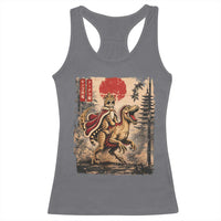 Princess Donut Riding Mongo Racerback Tank Top Japanese Vintage Graphic Ukiyoe Art