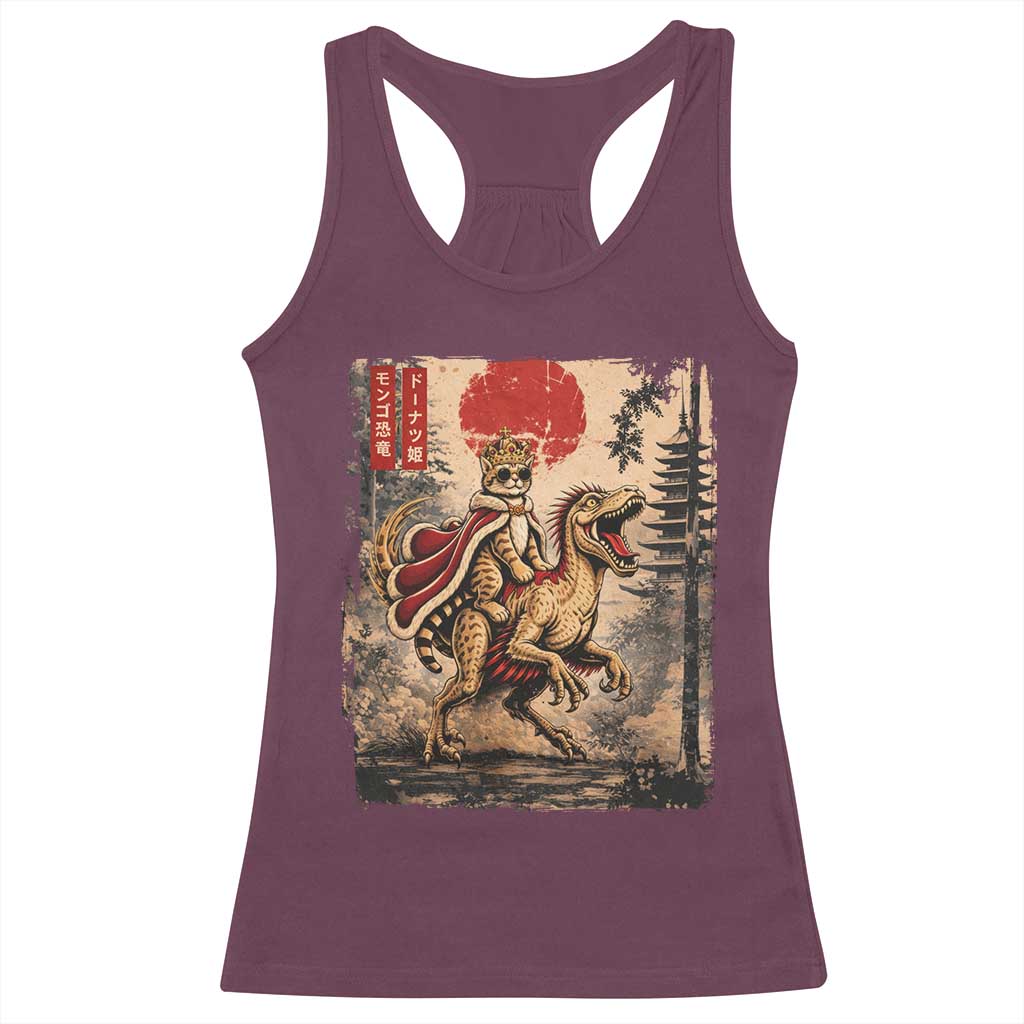 Princess Donut Riding Mongo Racerback Tank Top Japanese Vintage Graphic Ukiyoe Art