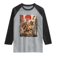 Princess Donut Riding Mongo Raglan Shirt Japanese Vintage Graphic Ukiyoe Art