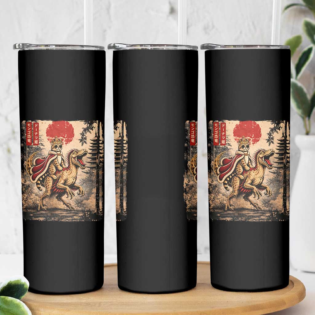 Princess Donut Riding Mongo Skinny Tumbler Japanese Vintage Graphic Ukiyoe Art