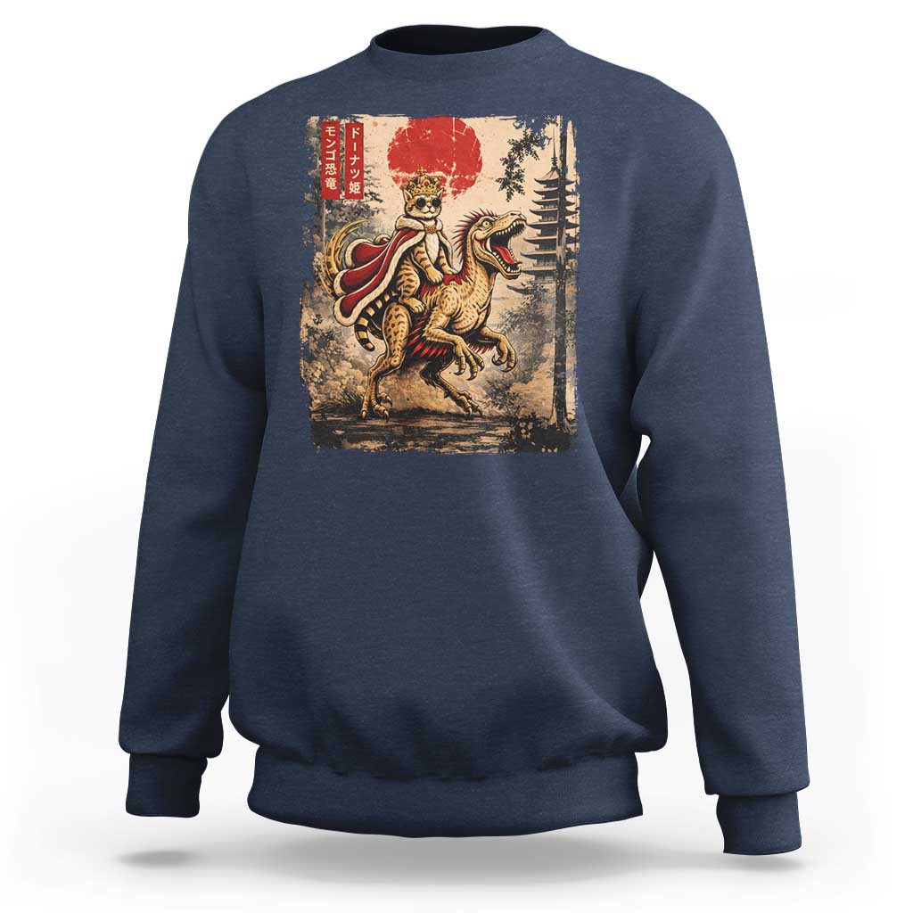 Princess Donut Riding Mongo Sweatshirt Japanese Vintage Graphic Ukiyoe Art