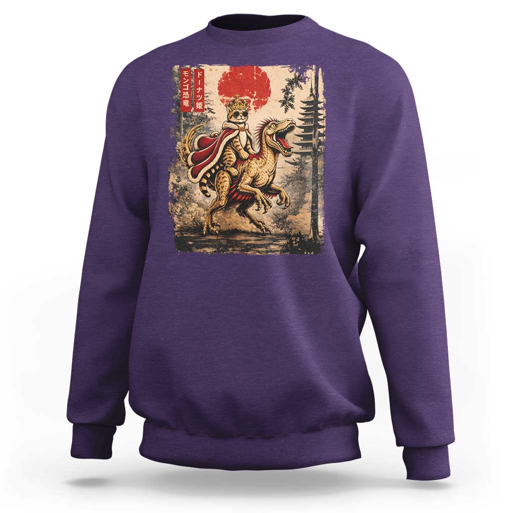 Princess Donut Riding Mongo Sweatshirt Japanese Vintage Graphic Ukiyoe Art