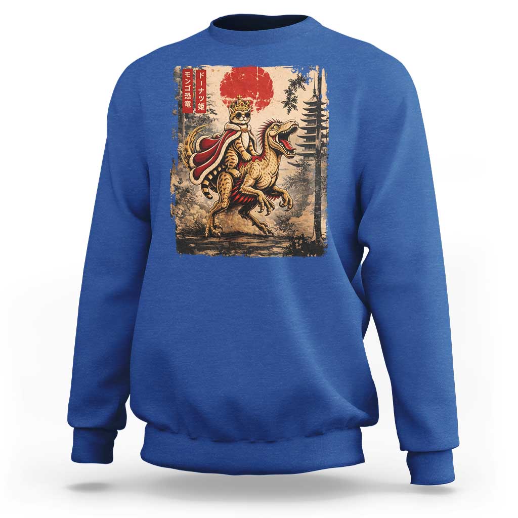 Princess Donut Riding Mongo Sweatshirt Japanese Vintage Graphic Ukiyoe Art