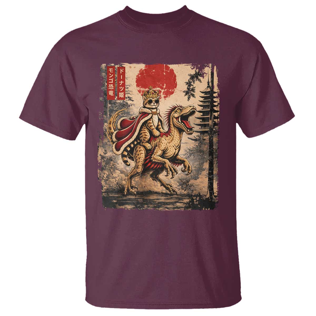 Princess Donut Riding Mongo T Shirt Japanese Vintage Graphic Ukiyoe Art