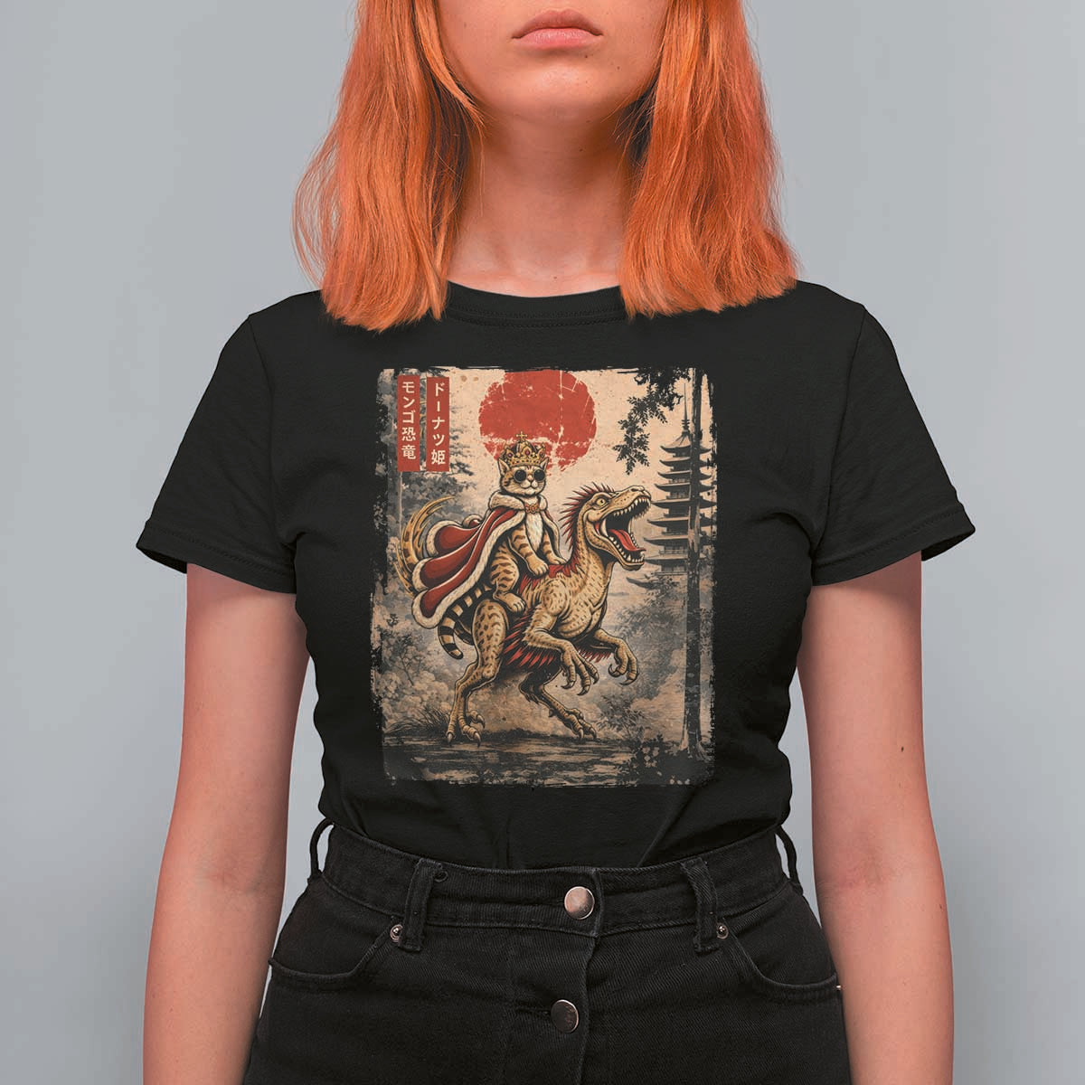 Princess Donut Riding Mongo T Shirt For Women Japanese Vintage Graphic Ukiyoe Art