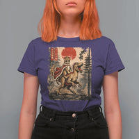 Princess Donut Riding Mongo T Shirt For Women Japanese Vintage Graphic Ukiyoe Art