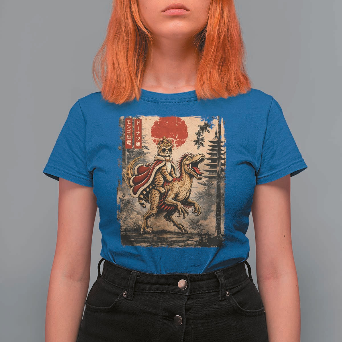 Princess Donut Riding Mongo T Shirt For Women Japanese Vintage Graphic Ukiyoe Art