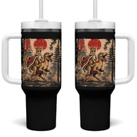 Princess Donut Riding Mongo Tumbler With Handle Japanese Vintage Graphic Ukiyoe Art