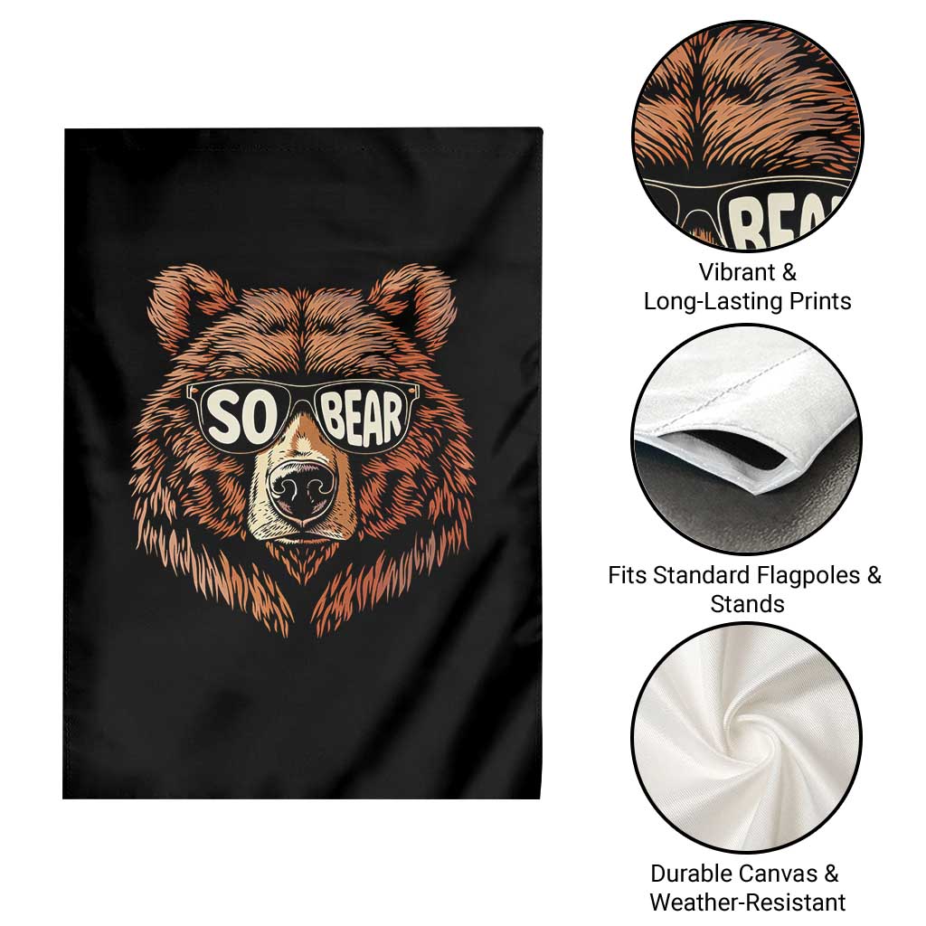 Sobriety Anniversary Sober Bear AA NA Recovery Garden Flag