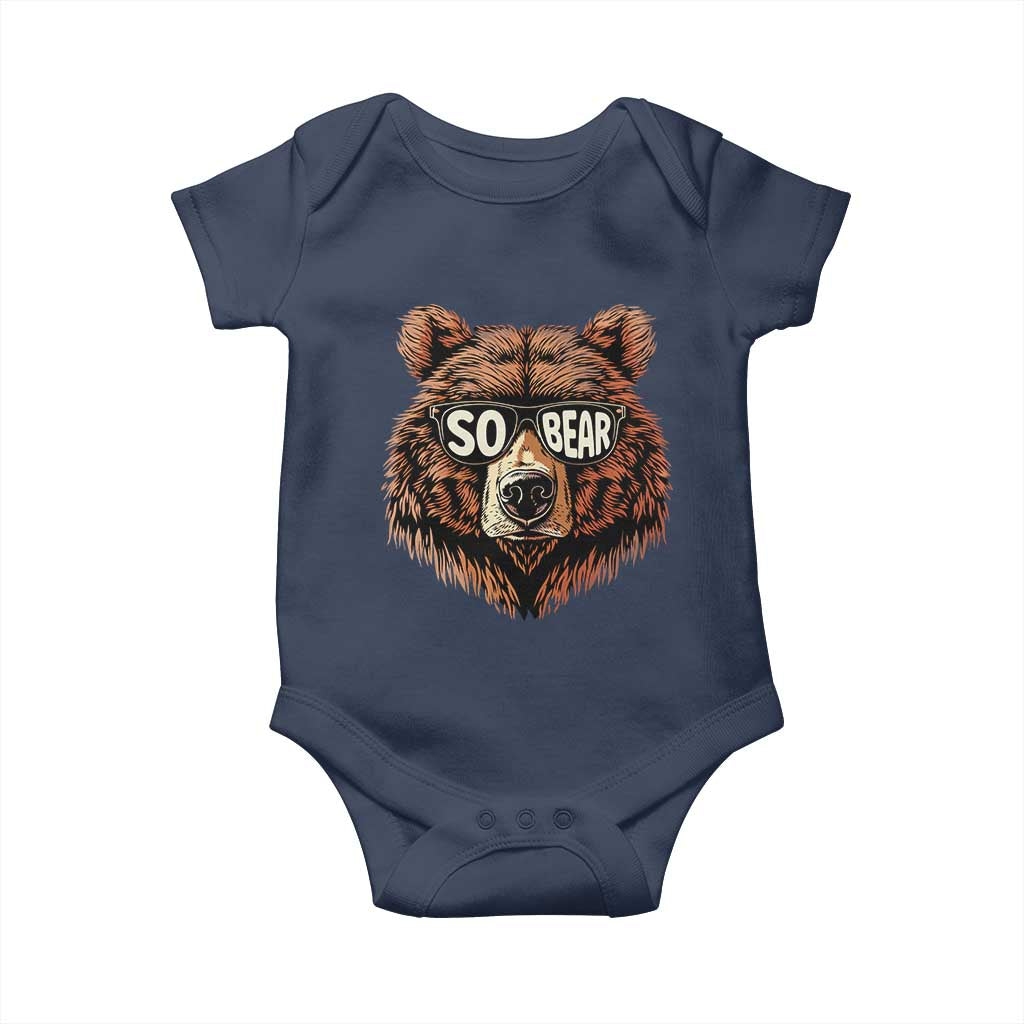 Sobriety Anniversary Sober Bear AA NA Recovery Baby Onesie