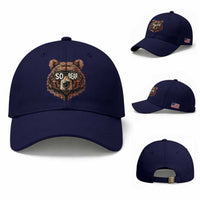Sobriety Anniversary Sober Bear AA NA Recovery Baseball Cap
