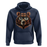 Sobriety Anniversary Sober Bear AA NA Recovery Hoodie