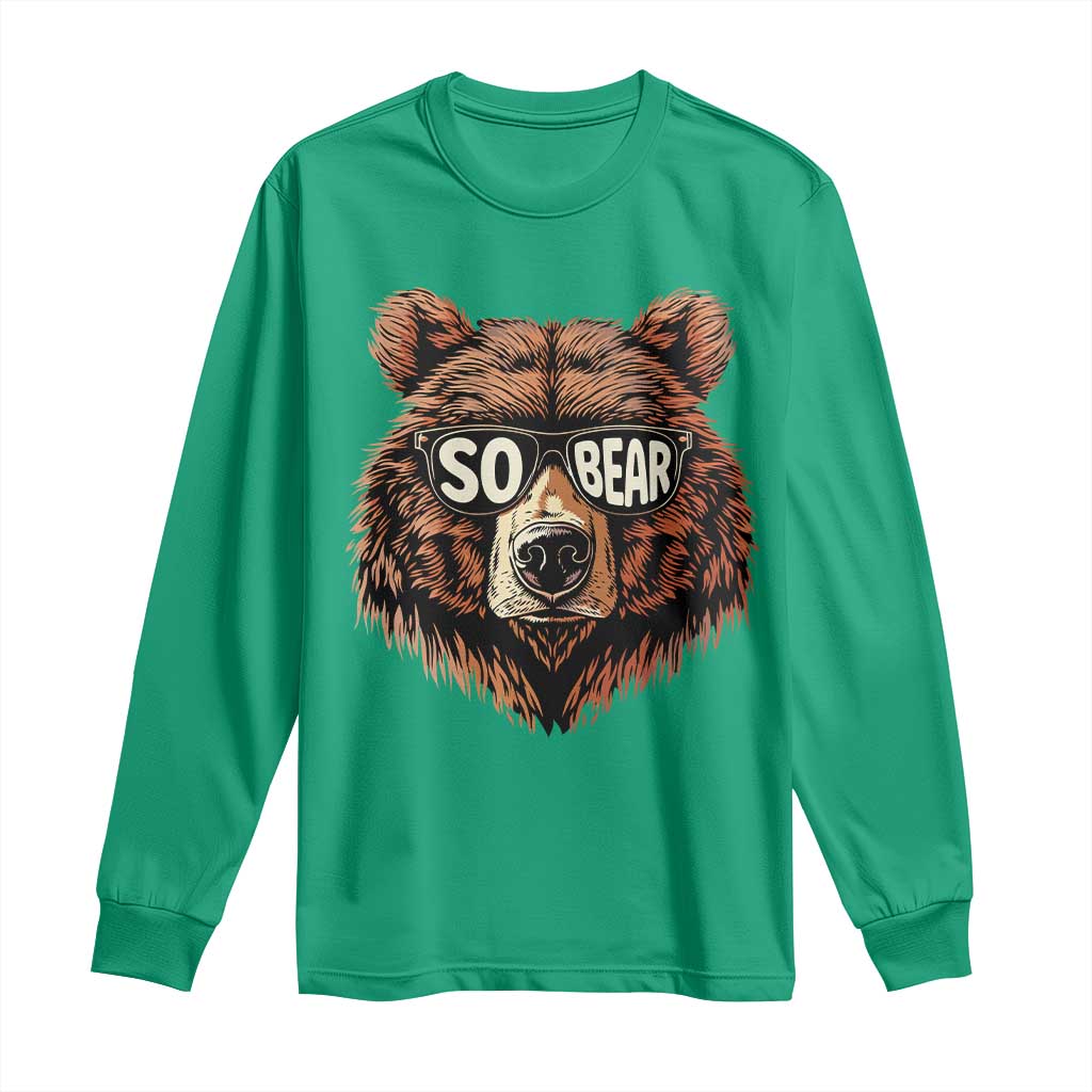 Sobriety Anniversary Sober Bear AA NA Recovery Long Sleeve Shirt