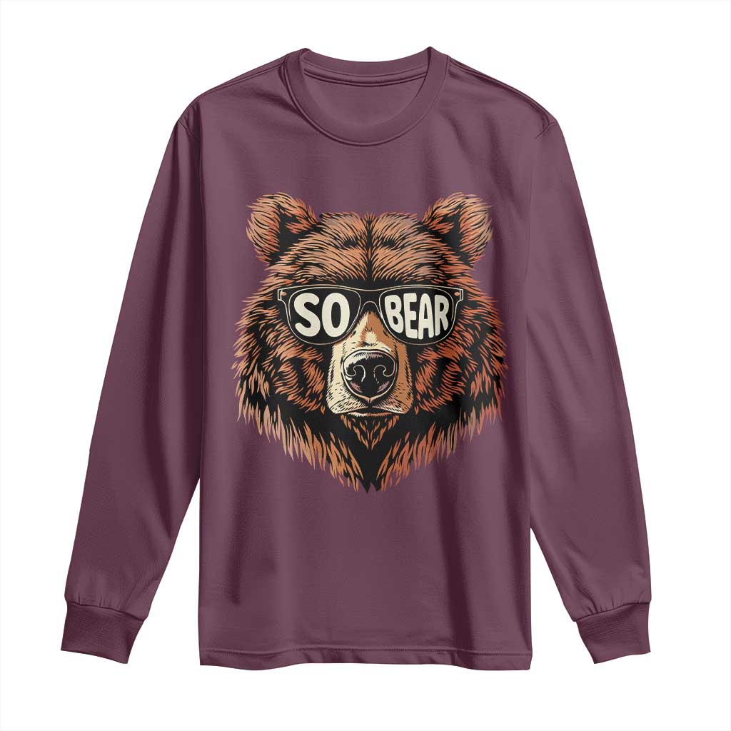 Sobriety Anniversary Sober Bear AA NA Recovery Long Sleeve Shirt