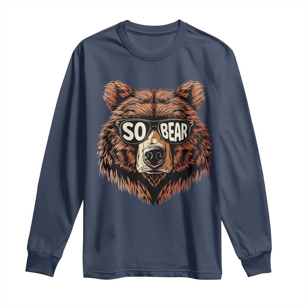 Sobriety Anniversary Sober Bear AA NA Recovery Long Sleeve Shirt