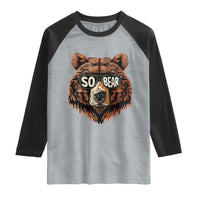 Sobriety Anniversary Sober Bear AA NA Recovery Raglan Shirt