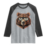 Sobriety Anniversary Sober Bear AA NA Recovery Raglan Shirt