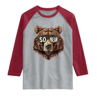 Sobriety Anniversary Sober Bear AA NA Recovery Raglan Shirt
