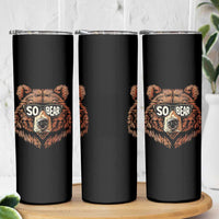Sobriety Anniversary Sober Bear AA NA Recovery Skinny Tumbler