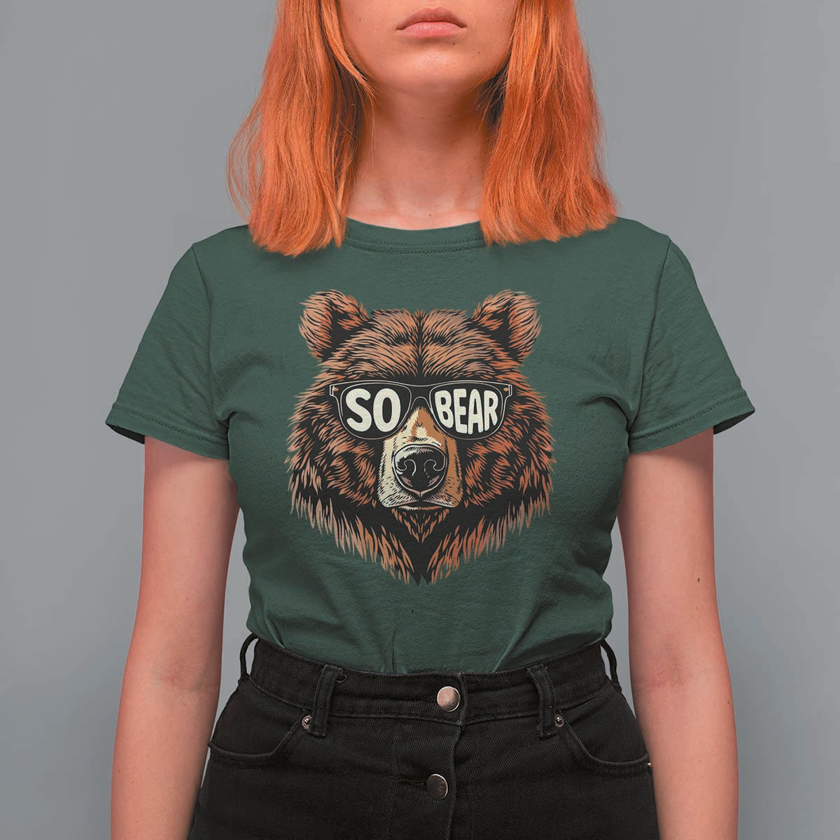 Sobriety Anniversary Sober Bear AA NA Recovery T Shirt For Women
