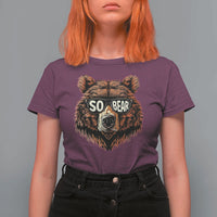 Sobriety Anniversary Sober Bear AA NA Recovery T Shirt For Women
