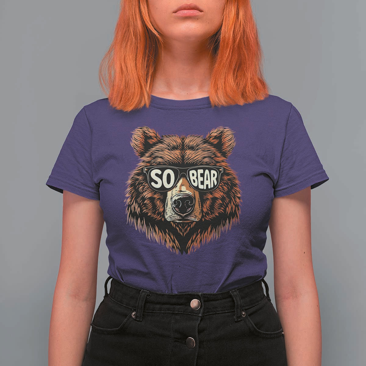 Sobriety Anniversary Sober Bear AA NA Recovery T Shirt For Women
