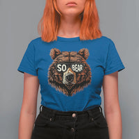 Sobriety Anniversary Sober Bear AA NA Recovery T Shirt For Women