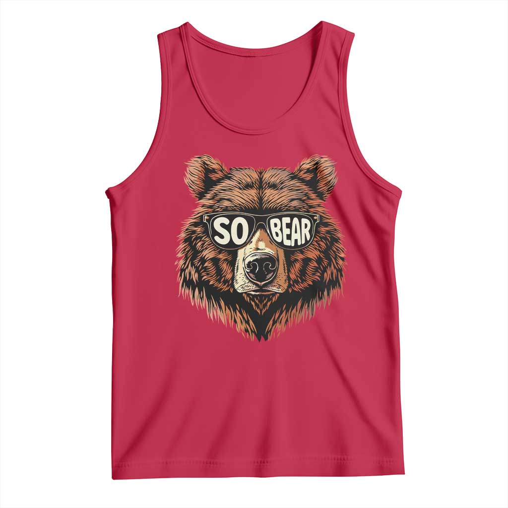 Sobriety Anniversary Sober Bear AA NA Recovery Tank Top