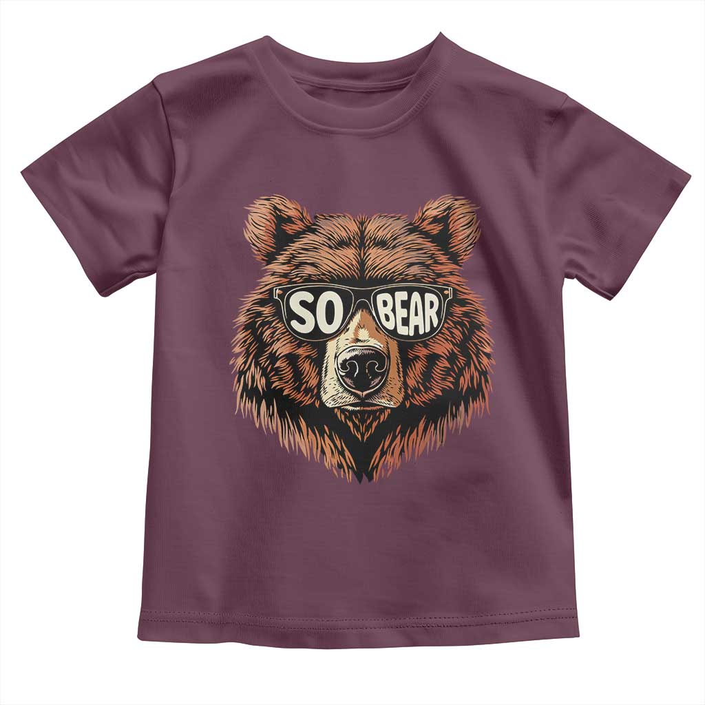Sobriety Anniversary Sober Bear AA NA Recovery Toddler T Shirt