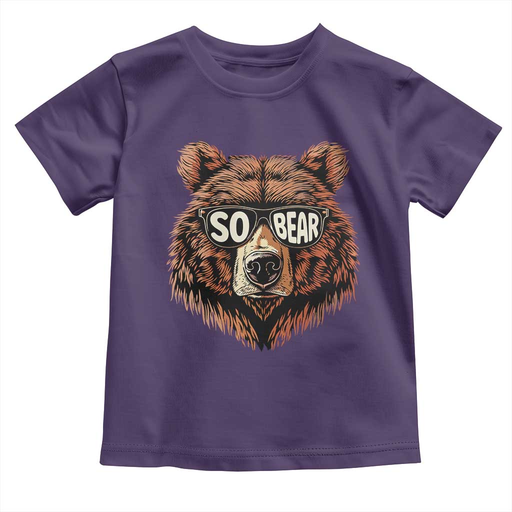 Sobriety Anniversary Sober Bear AA NA Recovery Toddler T Shirt