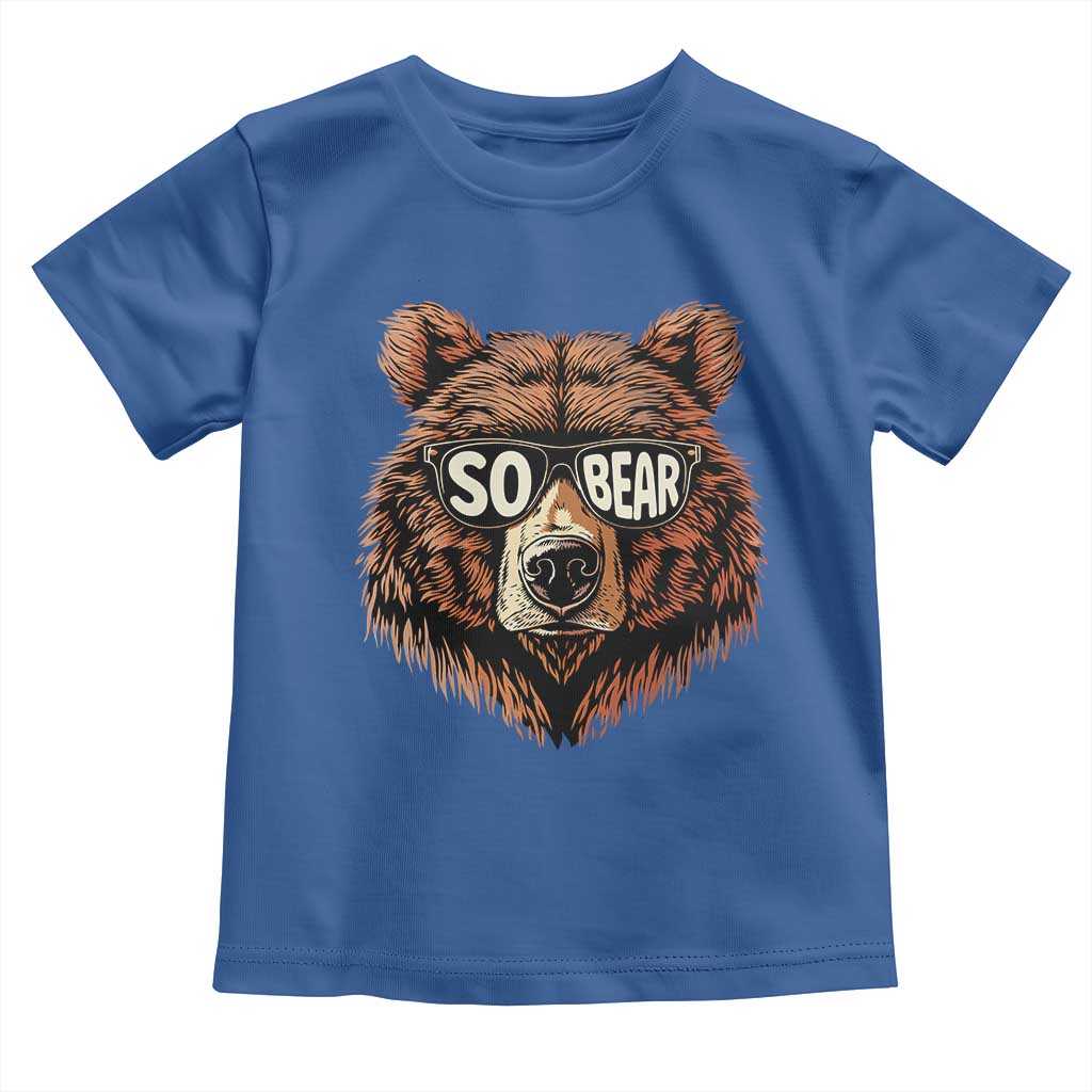 Sobriety Anniversary Sober Bear AA NA Recovery Toddler T Shirt